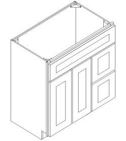 SE Vanity Sink And Drawer Combo Bases-R